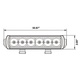Heise HE-SL5034 Single Row Slimline Lightbar 50.75 Inch, 39 LED