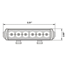 Heise HE-SL550 Single Row Slimline Lightbar - 5.5 Inch, 3 LED