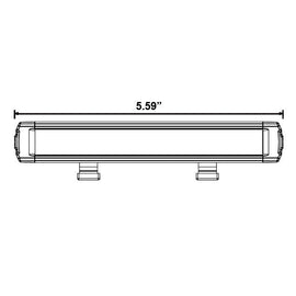 Heise HE-SS550 Super Slimline Lightbar - 5.5 Inch, 3 LED