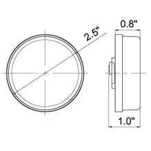 Load image into Gallery viewer, Heise Trailer HE-TR2503 Round White Marker/Clearance Light with Grommet - 2.5 Inch, 9 LED