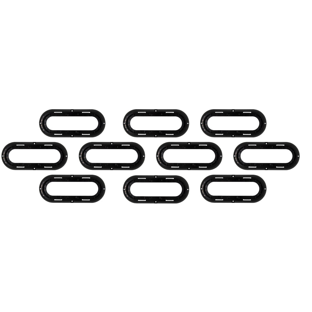 Heise Trailer HE-TRM01 Plastic Flange for Oval Trailer Lights - 6 Inch, 10-Pack