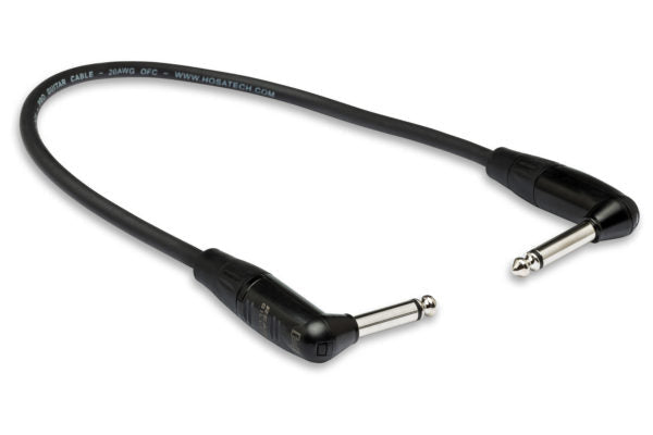 Hosa Pro HGTR-000.5RR Guitar Pedalboard Patch Cable - Right Angle to Right Angle - 6 inch