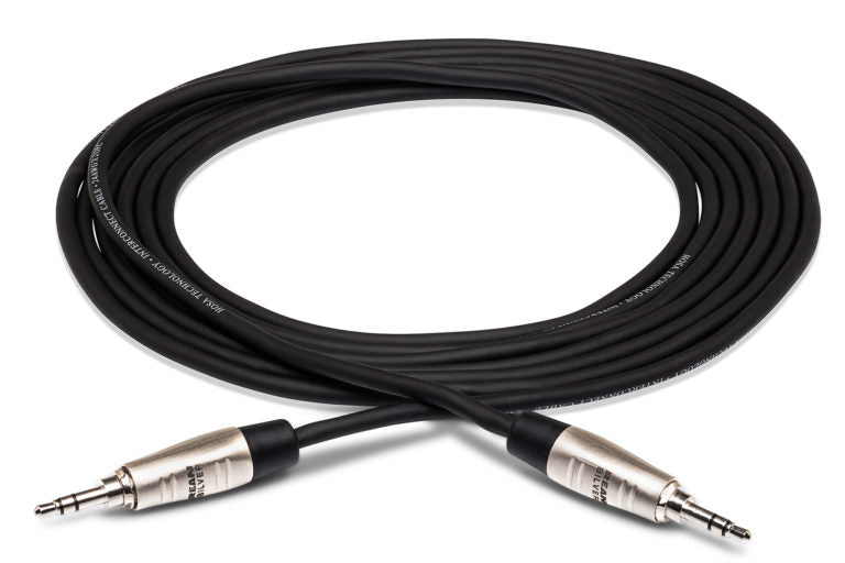 Hosa Pro HMM-003 Stereo Interconnect Cable - 3.5mm REAN TRS Male to Same - 3 foot