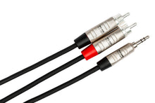 Charger l'image dans la galerie, Hosa Pro HMR-003Y Stereo Breakout Cable 3.5mm TRS Male to Dual RCA Male 3 foot
