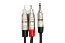 Charger l'image dans la galerie, Hosa Pro HMR-006Y Stereo Breakout Cable 3.5mm TRS Male to Dual RCA Male 6 foot