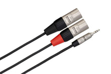 Charger l'image dans la galerie, Hosa Pro HMX-006Y Stereo Breakout Cable 3.5mm TRS Male to Dual XLR Male 6 foot