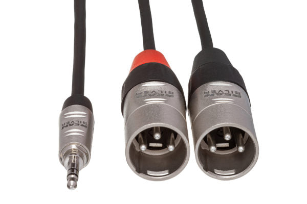 Hosa Pro HMX-006Y Stereo Breakout Cable 3.5mm TRS Male to Dual XLR Male 6 foot