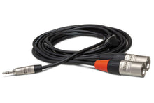 Charger l'image dans la galerie, Hosa Pro HMX-003Y Stereo Breakout Cable - 3.5mm TRS Male to Dual XLR Male - 3 foot