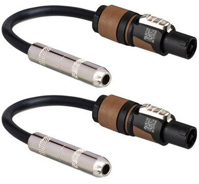 2 Hosa GSK-116 1/4" Female TS to Neutrik speakON Speaker Adaptor Cable 16 AWG