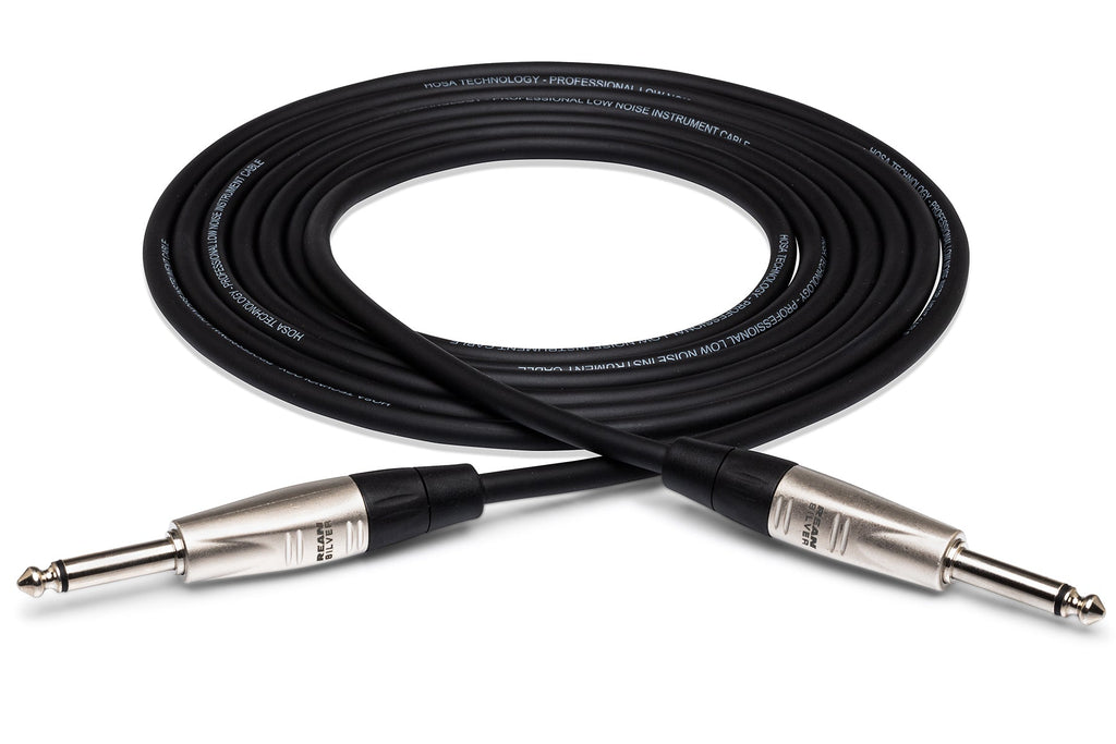 Hosa Pro HPP-015 Unbalanced Interconnect Cable REAN 1/4" TS to Same 15 foot