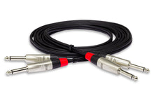 Load image into Gallery viewer, Hosa Pro HPP-003X2 Stereo Interconnect Cable Dual REAN 1/4" TS to Same 3 foot