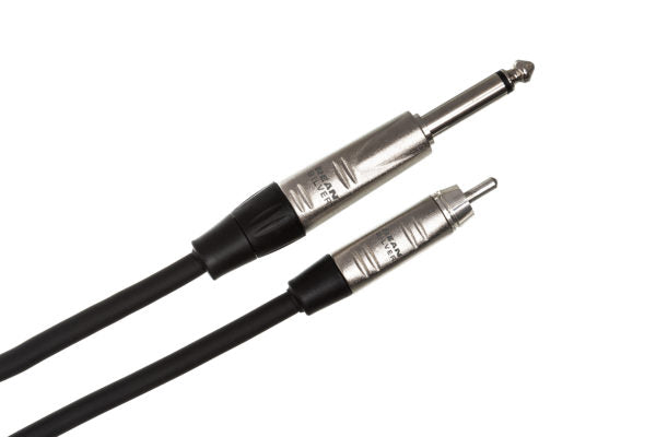 Hosa Pro HPR-005 Unbalanced Interconnect Cable - 1/4-inch TS Male to RCA Male - 5 foot