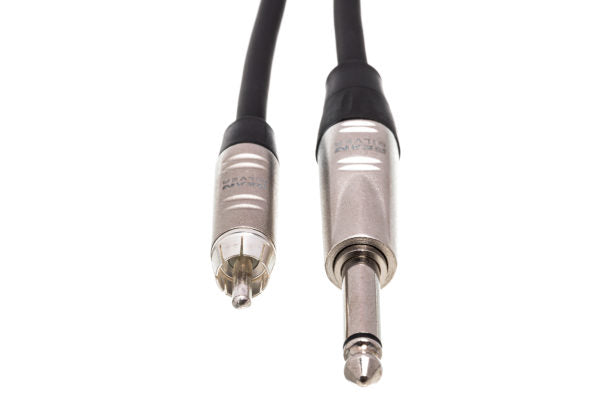 Hosa Pro HPR-010 Unbalanced Interconnect Cable - 1/4-inch TS Male to RCA Male - 10 foot