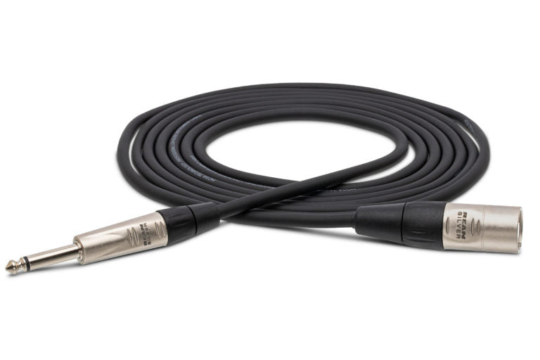 Hosa Pro HPX-010 Unbalanced Interconnect Cable - REAN 1/4-inch TS Male to XLR Male - 10 foot