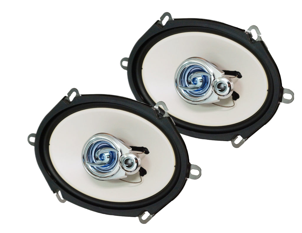 Absolute HQ573 5x7" 6x8" 3-Way 420W HQ Series Coaxial Car Speakers