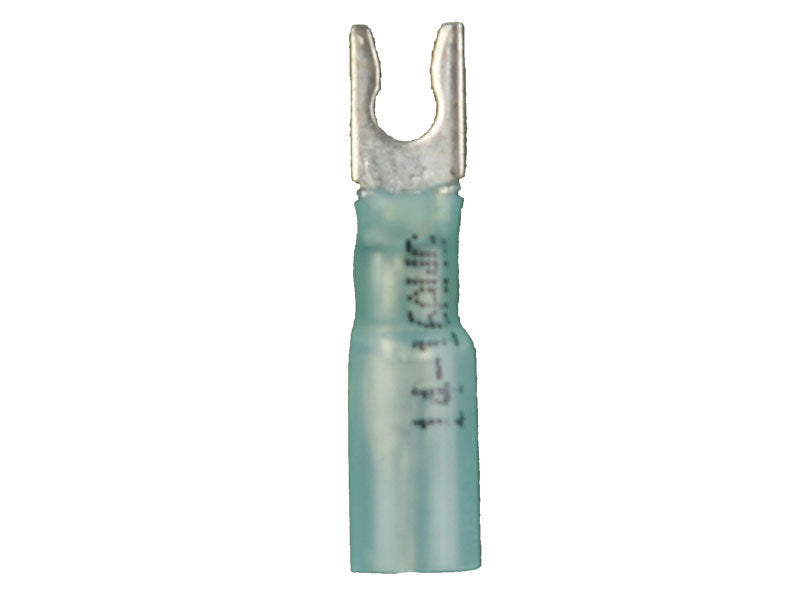 Install Bay HSBVLST6 Heat Shrink Blue Vinyl Locking Spade Terminal 16-14 Gauge #6
