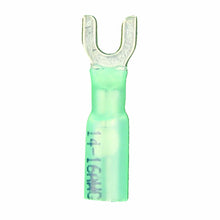 Load image into Gallery viewer, Install Bay HSBVST10 Heat Shrink Blue Vinyl Spade Terminal 16-14 Gauge #10