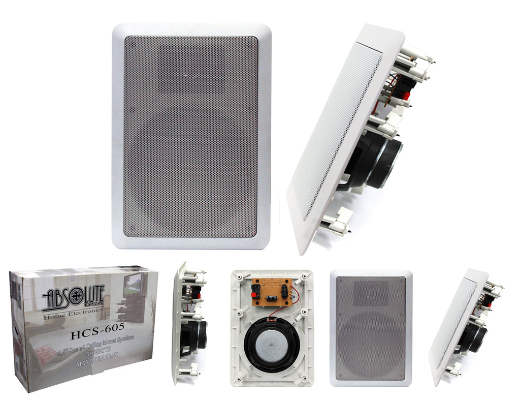 Absolute HCS605 6.5" 8 Ohm 2-Way Rectangle Mount In-Ceiling Speakers