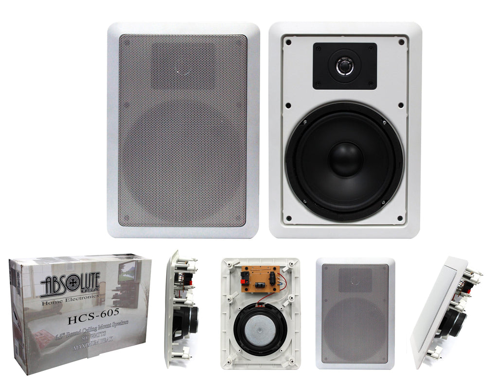 Absolute HCS605 6.5" 8 Ohm 2-Way Rectangle Mount In-Ceiling Speakers