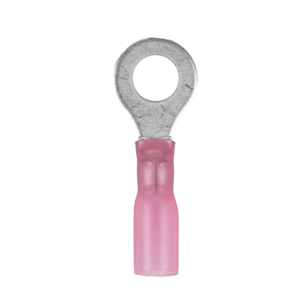 Install Bay HSRRT14 Heat Shrink Red Ring Terminal 22-18 Gauge 1/4 inch