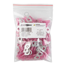 Load image into Gallery viewer, Install Bay HSRRT14 Heat Shrink Red Ring Terminal 22-18 Gauge 1/4 inch