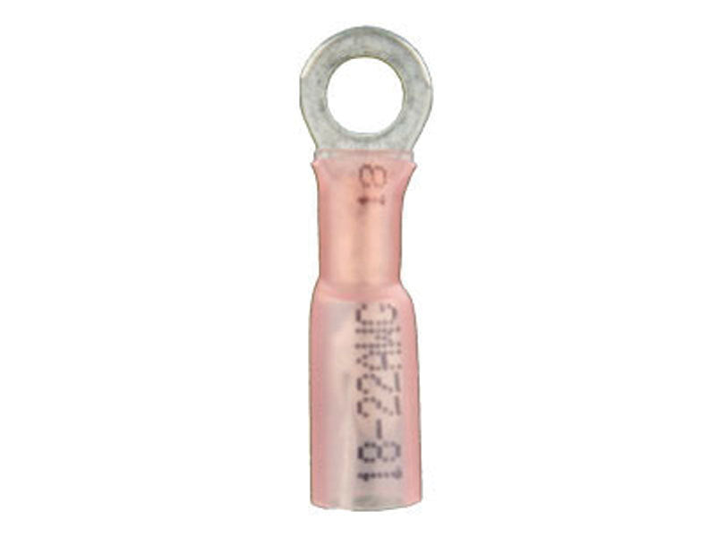 Install Bay HSRRT516 Heat Shrink Red Ring Terminal 22-18 Gauge 5/16 inch
