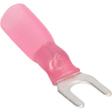 Load image into Gallery viewer, Install Bay HSRVST8 Heat Shrink Red Vinyl Spade Term 22/18 Gauge #8 - 100 pack