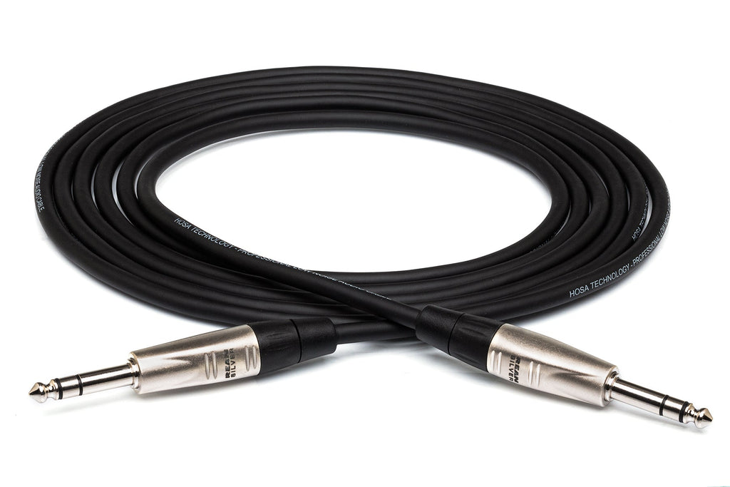 Hosa Pro HSS-005 Balanced Interconnect Cable - REAN 1/4-inch TRS Male to REAN 1/4-inch TRS Male - 5 foot