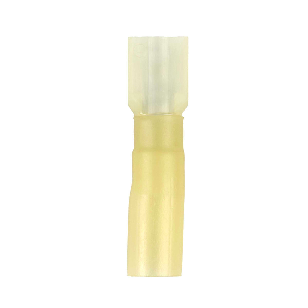 Install Bay HSYMFI Heat Shrink Yellow Male Quick Disconnects 12-10 Gauge .250