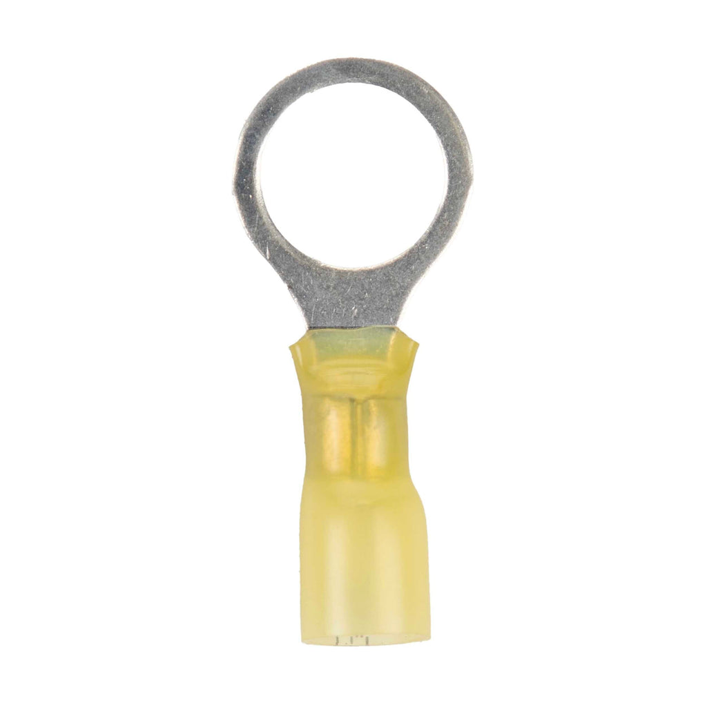 Install Bay HSYRT12 Heat Shrink Yellow Ring Terminal 12-10 Gauge 1/2 inch