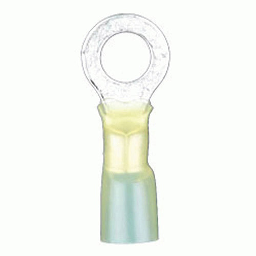 Install Bay HSYRT38 Heat Shrink Yellow Ring Terminal 12-10 Gauge 3/8 inch