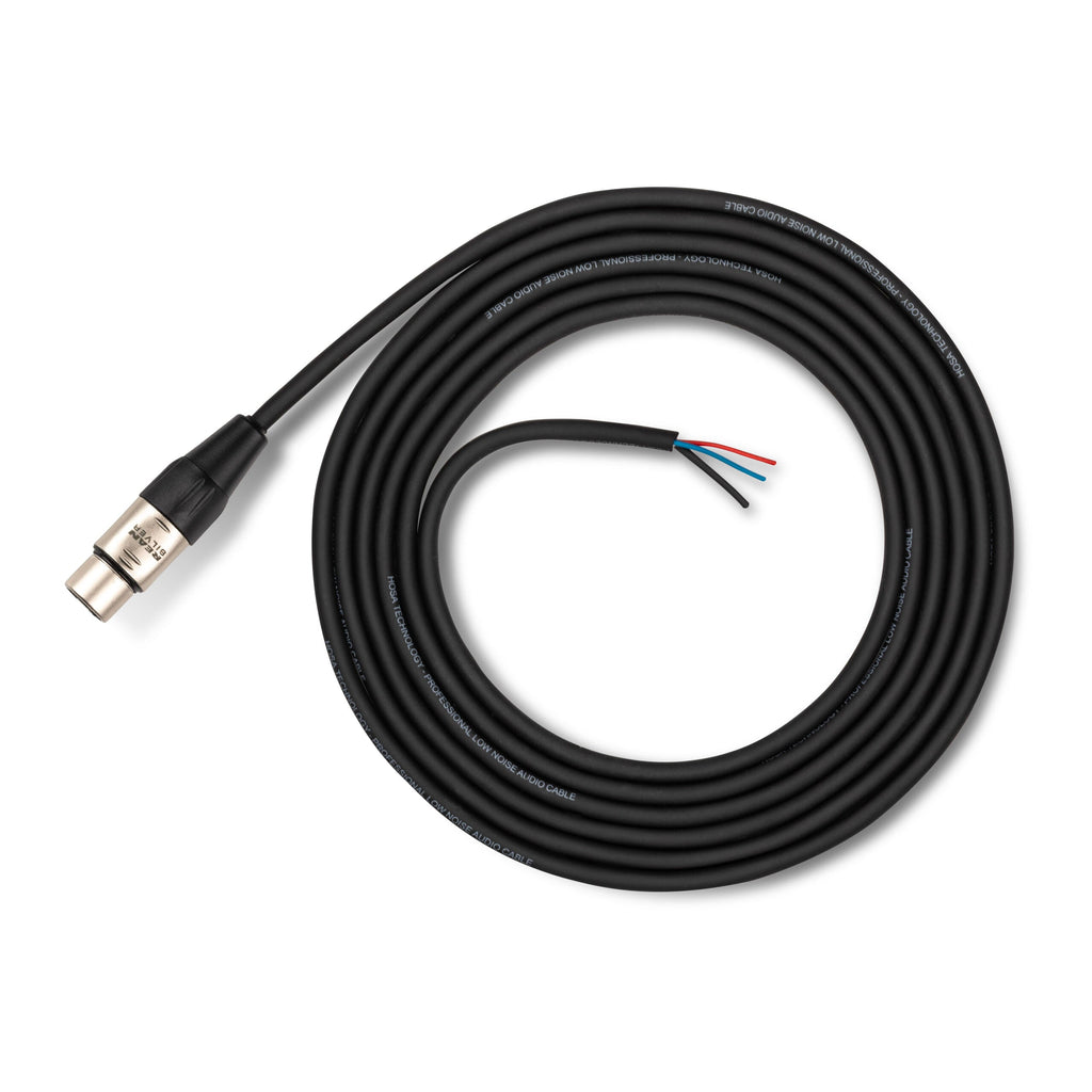 Hosa Pro HXFB-010-BULK Balanced Series Interconnect XLR3F to Blunt, 10'