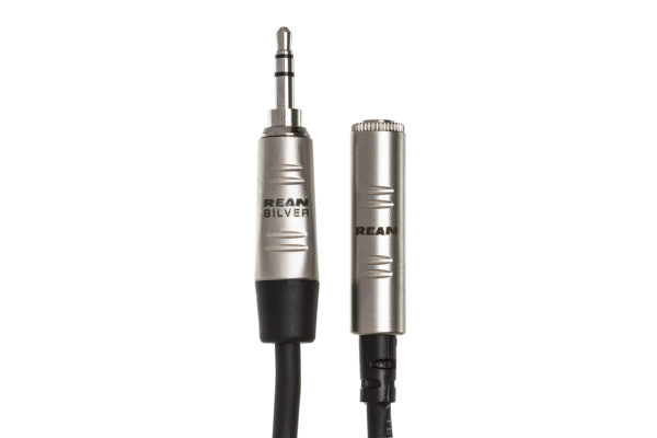 Hosa Pro HXMM-005 Headphone Extension Cable - 3.5mm REAN TRS Female to 3.5mm TRS Male - 5 foot