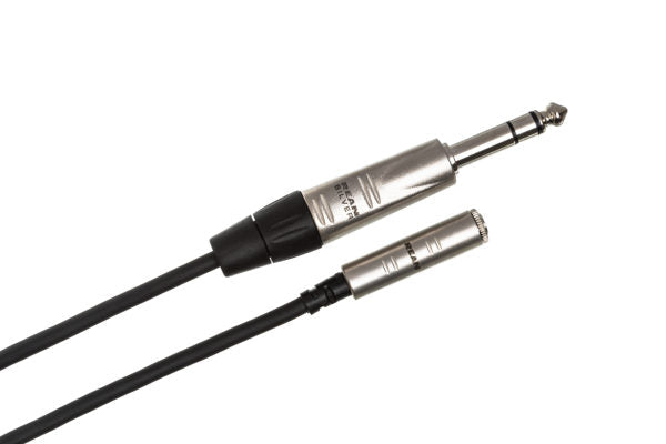 Hosa Pro HXMS-025 Headphone Adapter Cable REAN 3.5mm TRS Female to 1/4" TRS Male 25 foot