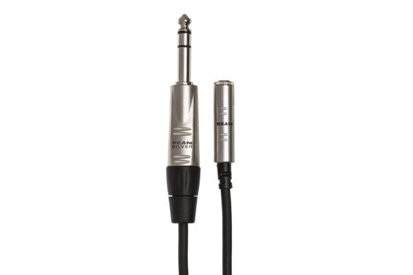 Hosa Pro HXMS-005 Headphone Adapter Cable - REAN 3.5mm TRS Female to 1/4-inch TRS Male - 5 foot