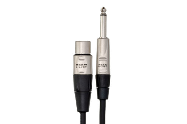 Hosa Pro HXP-010 Unbalanced Interconnect Cable - REAN XLR Female to 1/4-inch TS Male - 10 foot