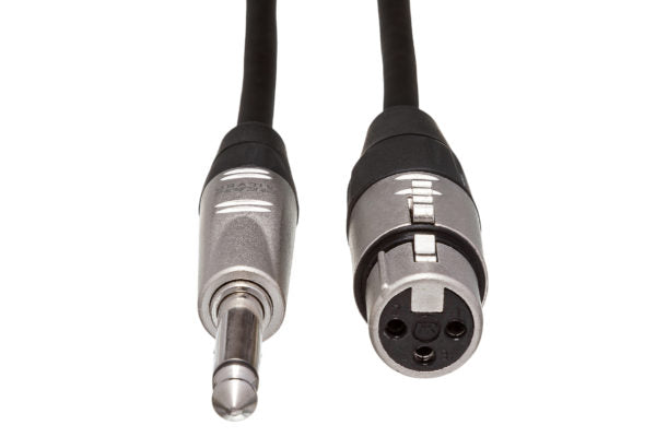 Hosa Pro HXP-003 Unbalanced Interconnect Cable - REAN XLR Female to 1/4-inch TS Male - 3 foot