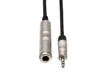 Charger l'image dans la galerie, Hosa Pro HXSM-010 Headphone Adaptor Cable - REAN 1/4-inch TRS Female to 3.5 mm TRS Male - 10 foot
