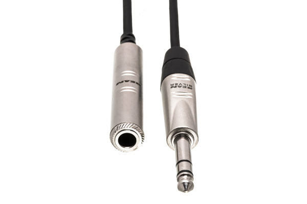 Hosa Pro HXSS-025 Headphone Extension Cable REAN 1/4" TRS Female to 1/4" TRS Male 25 foot