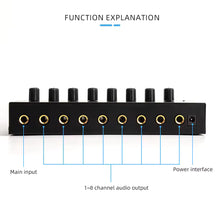 Charger l'image dans la galerie, MR DJ Microamp HA800 Ultra-compact 8-channel stereo headphone amplifier