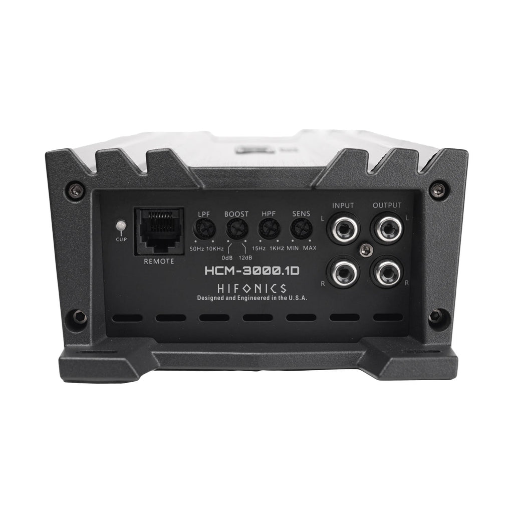 Hifonics HCM-3000.1D Mini Compact 3000W Mono Block Amplifier + 0G Amp Kit