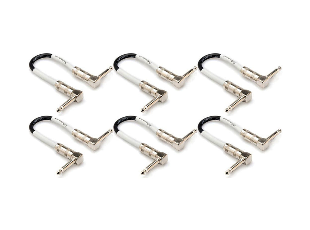 Hosa CPE-606 Guitar Pedalboard Patch Cable - Right Angle to Right Angle - 6 inch (6-pack)