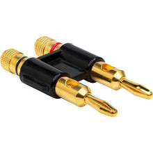 Load image into Gallery viewer, Hosa BNA-260BK Premium Dual Banana Plug- Blk