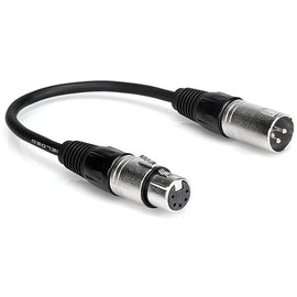 Hosa DMX-306 DMX512 Adaptor, XLR3M to XLR5F - 6 Inch