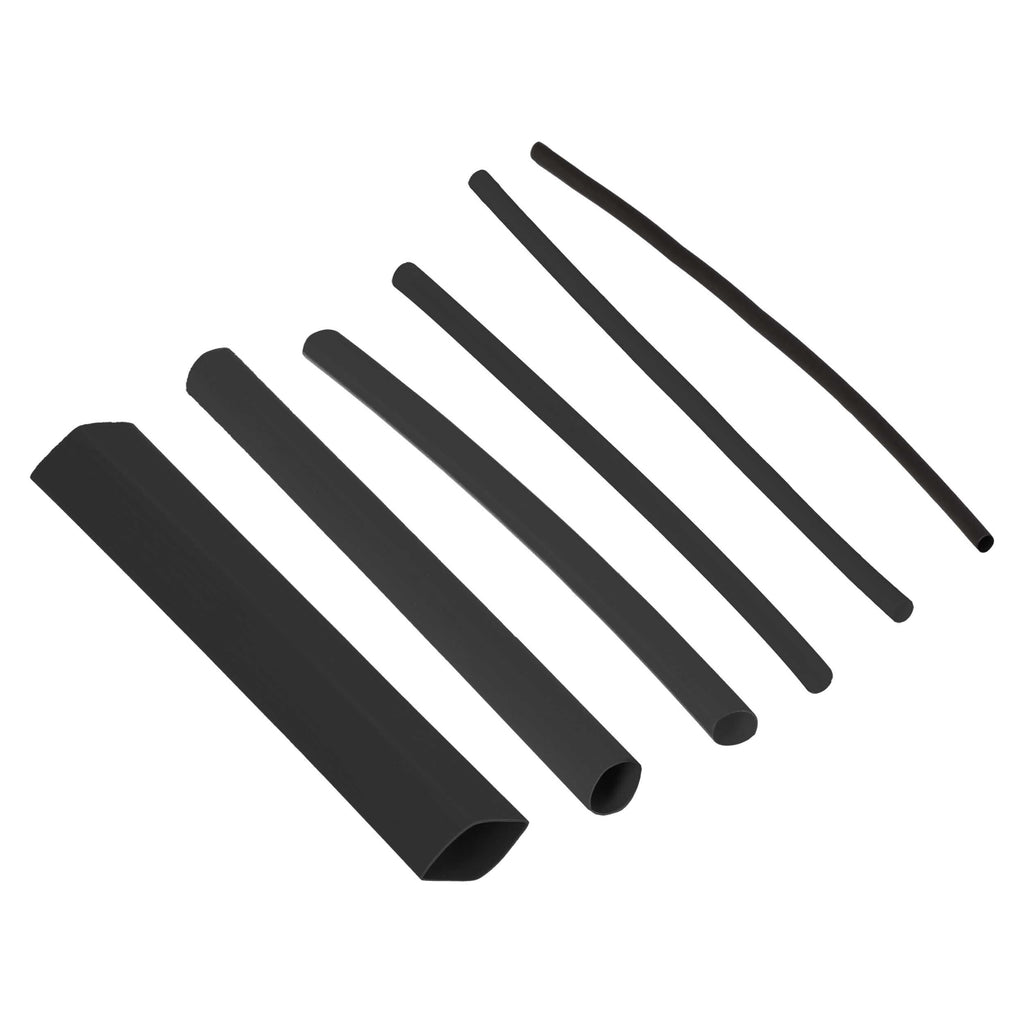 Install Bay IBHST160B Heat Shrink Tubing Kit - 160 Pc 4 in 2:1 Assorted - Black