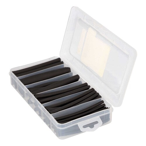 Install Bay IBHST62AB 62 Pc Dual Wall Heat Shrink Tubing Kit - 4in Assorted 3:1 Black