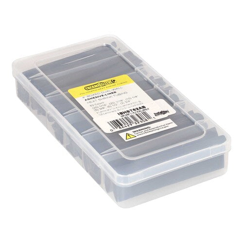 Install Bay IBHST62AB 62 Pc Dual Wall Heat Shrink Tubing Kit - 4in Assorted 3:1 Black
