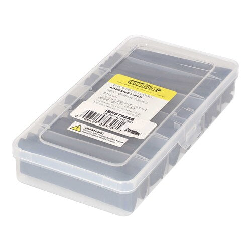Install Bay IBHST62AB 62 Pc Dual Wall Heat Shrink Tubing Kit - 4in Assorted 3:1 Black