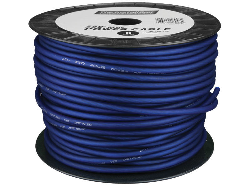 Install Bay IBPC04-125 CCA Value Line 4 Gauge Power Cable Blue - 125 Foot Coil