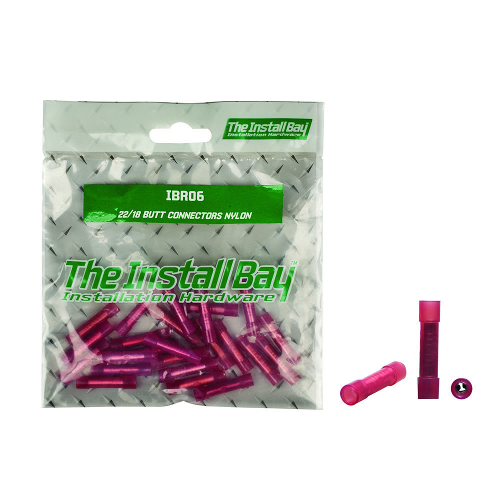 Install Bay IBR06 22 - 18 Butt Connector Nylon - Retail Pack